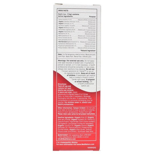 T-Relief Arnica +12 Pain Relief Cream, MDN